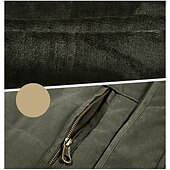 billiga Herrjackor och -rockar-herr vinter fleecejacka militära taktiska jackor tjocka varma jackor avtagbar luva vindjacka sport trenchcoats topp parka plus size fleecefoder flerfickor fritids ytterkläder brun