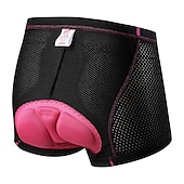 お買い得  ウィメンズパンツ・ショーツ・スカート-女性用 サイクリング下着 3Dパッド入りショーツ バイク ショートパンツ MTBショーツ マウンテンサイクリング ロードバイク スポーツ 3Dパッド 速乾性 高通気性 吸汗性 ピンク レッド ポリエステル スパンデックス 衣類 サイクルウェア / 伸縮性あり / アスレイジャー