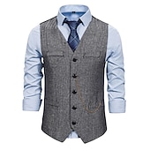 cheap Men's 1920s Costumes-Vintage 1920s Outfits Party Costume The Great Gatsby Fancy Dress Men's Party Formal Evening Party &amp; Evening Adults' Cravat Vest Hat