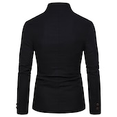 economico Blazer Classici da Uomo-Per uomo Giubbotto Giacca Matrimonio Attività commerciale Tenere al caldo Tasche Autunno Inverno Tinta unica Color Block Lavoro Informale Colletto alla coreana Standard Standard Nero Bianco Rosso Blu