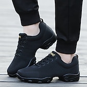 Χαμηλού Κόστους Sneakers Χορού-ανδρικά αθλητικά παπούτσια χορού από δίχτυ που αναπνέουν - ελαφριά παπούτσια τζαζ με κορδόνια με μαλακή σόλα για άνεση και ευελιξία