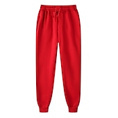 economico Pantaloni della tuta-Per uomo Pantaloni in pile Pantaloni della tuta Jogging Pareggiatore Pantaloni invernali Tasche A cordoncino Vita elastica Tinta unica Caldo Lunghezza intera Giornaliero Informale Più velluto Morbido