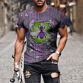 ieftine Tricouri cu imprimeu animal-Bărbați Grafic Animal Tigru Cămașă Tricou Tricouri Manșon scurt Tricou Tipărire 3D Stil Nautic Cămașă Designer De Bază Croi Slim Casual Zilnic Sfârșit de săptămână Negru Portocaliu Trifoi Vară