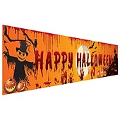 halpa Halloween-ulkoilmakoristeet-halloween verinen lepakko kurpitsa aave print juhla tausta roikkuu banneri halloween sisustus (250x49cm/98.4&quot;*19.3&quot;) halloween luuranko koristelu