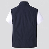 preiswerte Men&#039;s Vest-Herren Weste Angelweste Weste für Wanderer Ärmellose Weste Gilet-Jacke Outdoor Strasse Täglich Ausgehen Strassenmode Brautkleider schlicht Frühling Herbst Tasche Polyester Nylon Atmungsaktiv Glatt