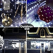 economico Plug in elettrico-luci nette natalizie collegabili 6m * 4m 720 led 8 modalità rete a bassa tensione luci stringa fata stringa netta luci natalizie per cespugli da giardino decorazioni per alberi di natale di nozze