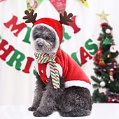 billiga julklappar till husdjur-Hund Katt Julkostym Julklappar till husdjur Juloutfit jultomten söt stil Förtjusande Jul Ledigt / vardag Festival for Hes Bulldogg Mops Bichon Frisé Schnauzer
