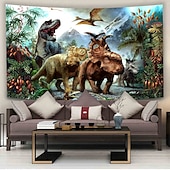 billige dyretepper-dinosaur world wall gobelin art decor teppe gardin henger hjem soverom stue dekorasjon