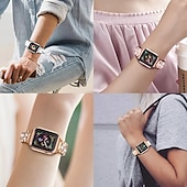 economico Cinturini per Apple Watch-Cinturino per orologio  per Apple Watch Series 8 7 6 5 4 3 2 1 SE Acciaio inossidabile Sostituzione Cinghia Diamante Bling Braccialetto di gioielli Polsino