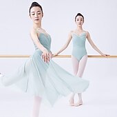 abordables Ropa de ballet-Ballet Faldas Tul Mujer Rendimiento Entrenamiento Sin Mangas Cintura Alta Chinlon