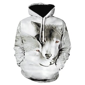 preiswerte Tierdruck-Herren Wolf Tier gemustert Hoodie Sweatshirt Kapuze Hoodies Pullover Hoodie Sweatshirt Kapuze Langarm Sweatshirt mit Kapuze Mit Kapuze Vintage WY-0325 WY-0326 Designer