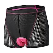 お買い得  ウィメンズパンツ・ショーツ・スカート-女性用 サイクリング下着 3Dパッド入りショーツ バイク ショートパンツ MTBショーツ マウンテンサイクリング ロードバイク スポーツ 3Dパッド 速乾性 高通気性 吸汗性 ピンク レッド ポリエステル スパンデックス 衣類 サイクルウェア / 伸縮性あり / アスレイジャー