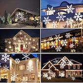 cheap Christmas Gift Lights-Christmas Light Snowflake Projection Lamp Christmas Decoration Lamp Can Be Remotely Plugged In