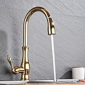 economico Rubinetti per lavello-rubinetto da cucina con doccetta estraibile, ottone 2 modalità monocomando monoforo rubinetti da cucina in stile moderno con interruttore caldo e freddo