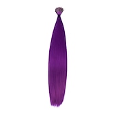abordables Crocheter les cheveux-Kit d&#039;extensions de cheveux synthétiques i tip fusion de kératine diverses couleurs Kit de cheveux de bâton de pointe de kératine de 16 pouces pour les femmes 30 brins/paquet
