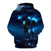 cheap Animal Print-Men&#039;s Graphic Fox Hoodie Hoodies Sweatshirt Hoodie Long Sleeve Hooded Sweatshirt Hooded Streetwear 3D Print Casual Daily Royal Blue Blue Print Spring &amp;  Fall Designer