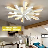 economico Lampade da soffitto con dimmer-plafoniera a led dimmerabile moderna dente di leone stile nordico lampada da soffitto in acrilico design minimalista a strati soggiorno luci della sala da pranzo ac220v solo dimmerabile con