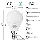 cheap LED Globe Bulbs-6pcs 6W LED Light Globe Bulbs Ceiling Fan Light Bulbs 550lm E14 G45 20LED  SMD 2835 60W Halogen Equivalent Warm Cold White 220-240V