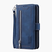 abordables Coques Samsung-téléphone Coque Pour Samsung Galaxy S24 S23 S22 S21 S20 Plus Ultra A54 A34 A14 A73 A53 A33 A72 S10 A71 A52 A51 S25 Ultra Coque Intégrale Portefeuille Avec Support bling fermeture Éclair Rétro Brillant