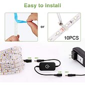 economico Strisce luminose a spina-luce di striscia principale 10m 32,8 ft 24v kit di luci di striscia led di fascia alta ad alta densità 1200 led 2835 smd led 72w cri 80 dc24v luci a nastro led per sotto il progetto di illuminazione
