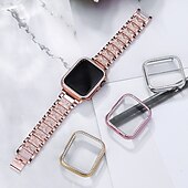 economico Cinturini per Apple Watch-Cinturino per orologio  per Apple Watch Series 8 7 6 5 4 3 2 1 SE Acciaio inossidabile Sostituzione Cinghia Diamante Bling Braccialetto di gioielli Polsino