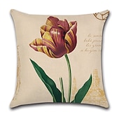 economico stile floreale e vegetale-set di 5 federe decorative per divano, divano o letto design moderno di qualità foglie floreale cotone country/finto lino copricuscino per divano divano letto