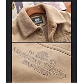preiswerte Cargo-Jacken-Herren Wintermantel Winterjacke Outdoor Strasse warm Atmungsaktiv Pelzkragen Tasche Herbst Winter Feste Farbe Sport Brautkleider schlicht Umlegekragen Lang Baumwolle Regular Fit Armeegrün Marineblau