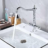 preiswerte Küchenarmaturen-Kitchen Faucet,Two Handles One Hole Antique Brass / Electroplated / Painted Finishes Standard Spout Centerset Antique Kitchen Taps