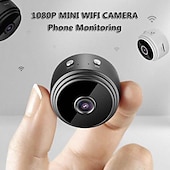 baratos Câmaras de IP-A9 Câmera 1080P (1920 × 1080) Mini Sem Fio Detector de Movimento Acesso Remoto Configuração de Wi-Fi protegido Interior Apoio, suporte 128 GB