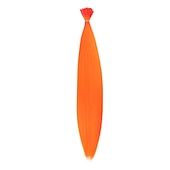 abordables Crocheter les cheveux-Kit d&#039;extensions de cheveux synthétiques i tip fusion de kératine diverses couleurs Kit de cheveux de bâton de pointe de kératine de 16 pouces pour les femmes 30 brins/paquet