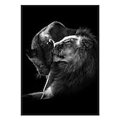 זול Animal Prints-הדפסי בד אמנות קיר בעלי חיים קישוט בית עיצוב בד מגולגל ללא מסגרת לא ממוסגרת לא מתוחה
