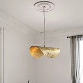 billiga Lyktdesign-46 cm led taklampor lotusbladformad metall lampskärm kreativ hängande lampa lykta design infälld metall elektropläterad modern 220-240v