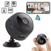 baratos Câmaras de IP-A9 Câmera 1080P (1920 × 1080) Mini Sem Fio Detector de Movimento Acesso Remoto Configuração de Wi-Fi protegido Interior Apoio, suporte 128 GB