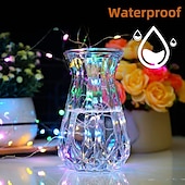 cheap Battery String Lights-30 PCS 12PCS 6PCS Fairy Lights Battery Operated (Included) 600LED 240LED 120LED Mini String Lights Waterproof Copper Wire Firefly Starry Lights for Halloween Party Christmas Festivals Decorations