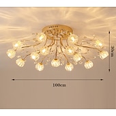 economico Lampadari-lampadario da incasso led cristallo plafoniera metallo elettrolitico stile nordico 110-240v