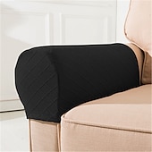 abordables Funda para asientos y reposabrazos de sofá-Fundas para reposabrazos de sillas, color burdeos, para sofás, fundas para brazos de sofá, fundas de spandex y jacquard, protectores de muebles antideslizantes, fundas de sillón lavables para sillón