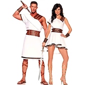 cheap Couples&#039; &amp; Group Costumes-Greek Gods Retro Vintage Ancient Greek Ancient Rome Greece Dress Cosplay Costume Waist Belt Men&#039;s Women&#039;s Costume Vintage Cosplay Party Dress Halloween / Wristlet / Wristlet