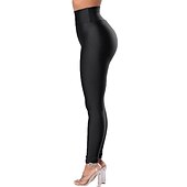 billige poledanceklær-disco activewear eksotisk dansetøy poledance bukser ren farge kvinners ytelsestrening høy polyester