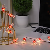 levne Holiday String Světla-Vánoční řetězová světla Santa sněhuláci zvony cukrové světla dekor LED pohádková řetězová světla 3M-30LEDs 2M-20LEDs napájené baterií vánoční stromeček zahradní domácí párty atmosférická dekorace