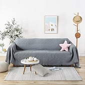 preiswerte Sofadecke-Sofabezug Sofadecke einfarbig Couchbezug Couchschutz Sofaüberwurf waschbar für Sessel/Wohnzimmer/3 Sitzer/4 Sitzer/L-Form Sofaklassische geprägte Polyester / Baumwollmischung Überzüge