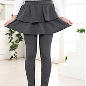 preiswerte Unterteile-Mädchen 3D Einfarbig Rock Gamaschen Frühling Herbst Kuschelig Basic Stumpfhosen kinderkleidung 3-8 Jahre Freizeitskleidung Casual Regular Fit