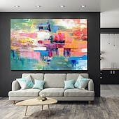 baratos Pinturas Abstratas-pintura a óleo pintada à mão arte da parede moderna bela imagem abstrata decoração da casa decoração tela enrolada sem moldura não esticada