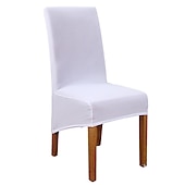 baratos Capa para Cadeira de Jantar-Capas para cadeiras de jantar, capas para cadeiras elásticas, capas protetoras para cadeiras com encosto alto em spandex capas de assento com elástico para sala de jantar, casamento