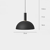 billige Pendellys-ledet pendellampe 35 cm enkelt design pendellampe metallmalte utførelser led nordic style 110-240 v