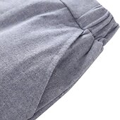 halpa Pojan juhlapuku-3 osainen Sormuspojan puku Poikien Lapset Taapero Puku Muodollinen puku Paita ja housut Koulu Juhla Deitti Aktiivinen Perus Yhtenäinen väri Rusetti Harmaa Puuvilla