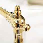 preiswerte Küchenarmaturen-Kitchen Faucet,Two Handles One Hole Antique Brass / Electroplated / Painted Finishes Standard Spout Centerset Antique Kitchen Taps