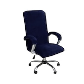 economico Rivestimento per sedia da ufficio-fodera per sedia da ufficio in velluto per computer, fodera per sedia da gioco bordeaux elasticizzata, tinta unita, resistente, lavabile, protezione per mobili