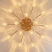 economico Lampadari-lampadario da incasso led cristallo plafoniera metallo elettrolitico stile nordico 110-240v