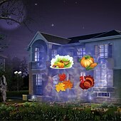 abordables Lumières de Noël-Projecteur à LED de noël Lumière de projecteur à vague d&#039;eau 2 en 1 avec 16 motifs commutables Spectacle de lumière de paysage étanche pour la célébration d&#039;anniversaire d&#039;halloween et décoration de