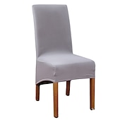 baratos Capa para Cadeira de Jantar-Capas para cadeiras de jantar, capas para cadeiras elásticas, capas protetoras para cadeiras com encosto alto em spandex capas de assento com elástico para sala de jantar, casamento